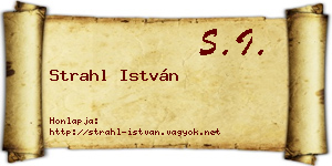 Strahl István névjegykártya