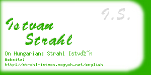 istvan strahl business card